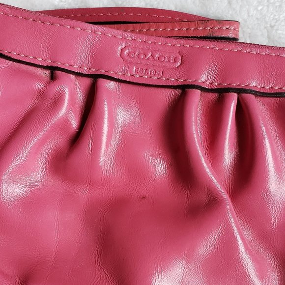 Coach Hot Pink Patent Leather Wristlet - Picture 4 of 6